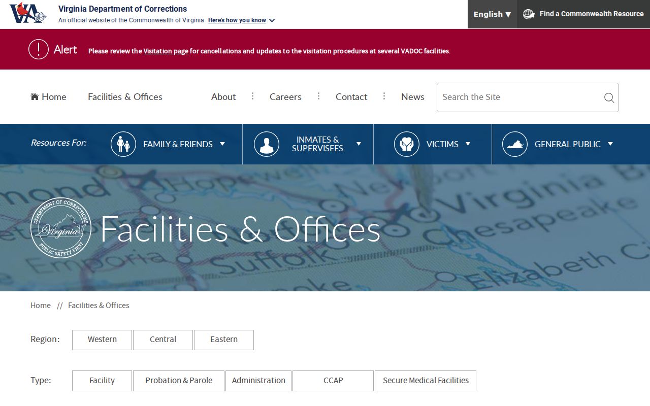 Greensville County state prison criminal custody record directory