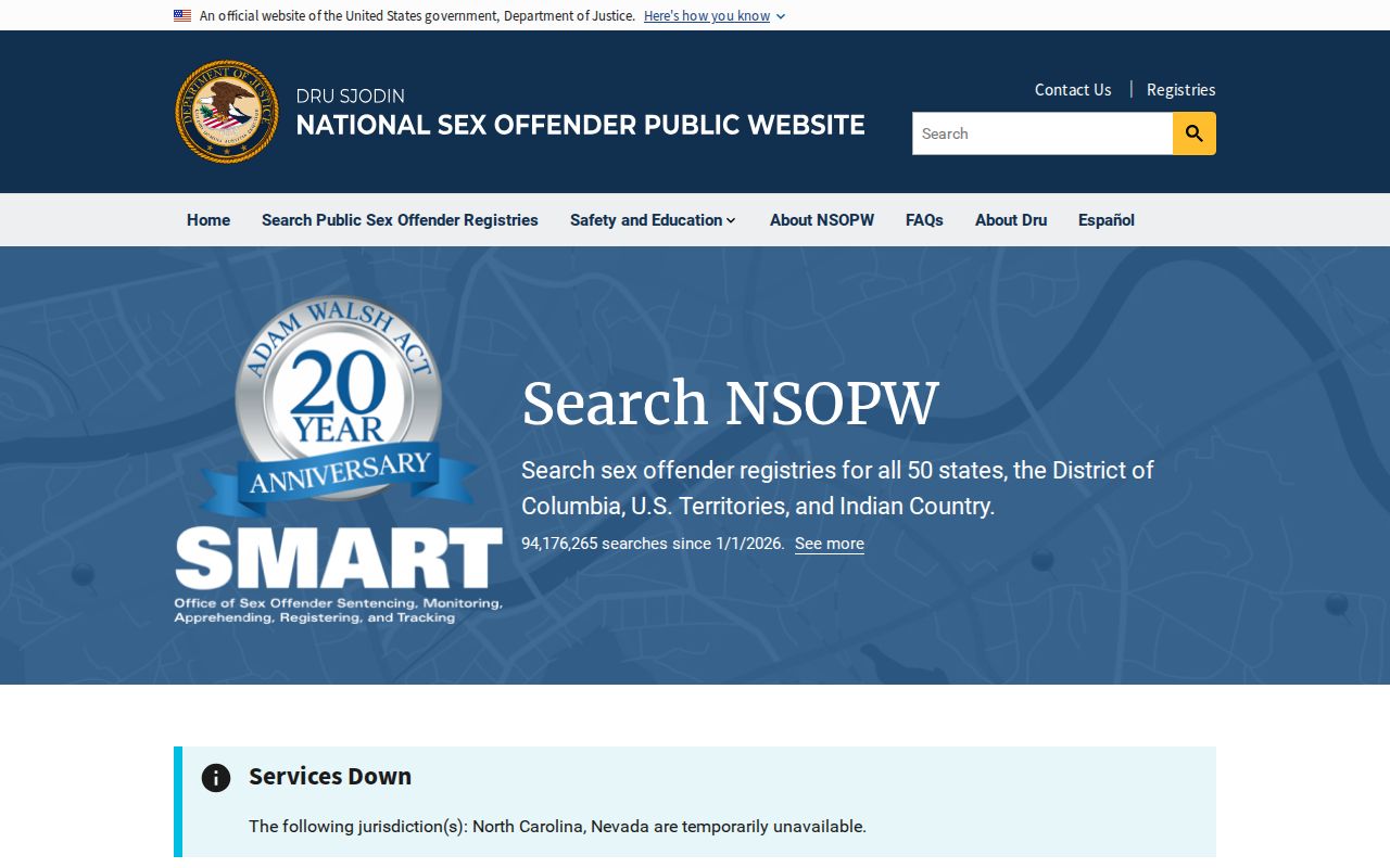 Greensville County sex offender lookup through the national registry interface