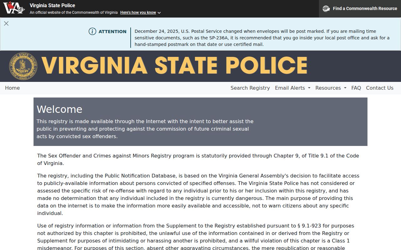 Greensville County sex offender registry search form and public warning